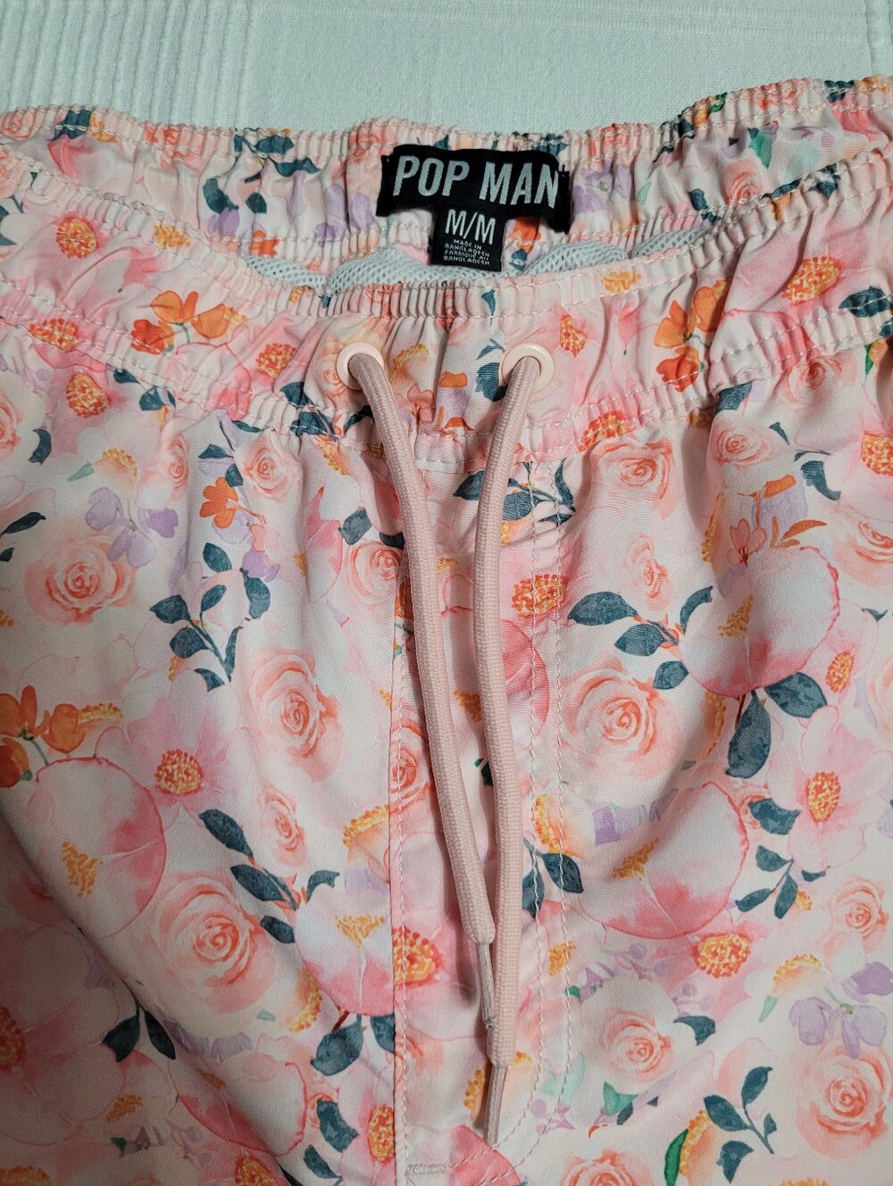 SOLD - POP MAN Men’s Swim Trunks Vibrant Pattern Medium - Picture 2 of 9